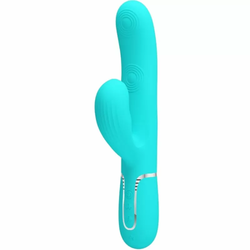 PERLITA VIBRADOR PUNTO G 3 EN 1 MULTIFUNCIÓN VERDE AGUA