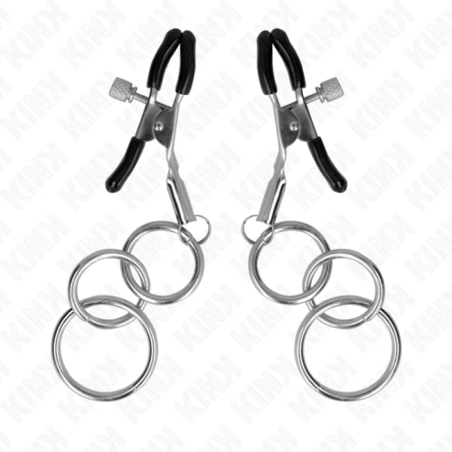 KINK PINZAS PARA PEZONES CON 3 AROS 6 CM