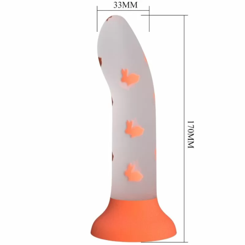 MAGICAL NIGHTFALL DILDO SIN VIBRACIÓN LUMINOSO NARANJA