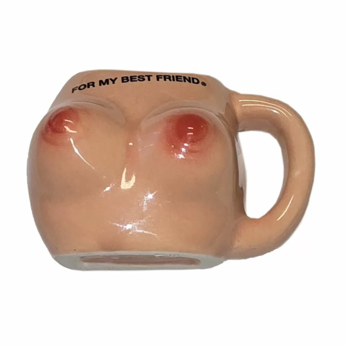 DIABLO PICANTE  IMÁN DE PECHOS EN TAZA CERÁMICA “FOR MY BEST FRIEND”