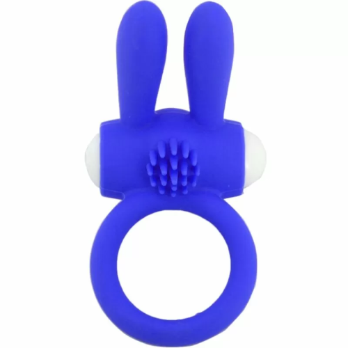 MR BUNNY ANILLO VIBRADOR SILICONA AZUL