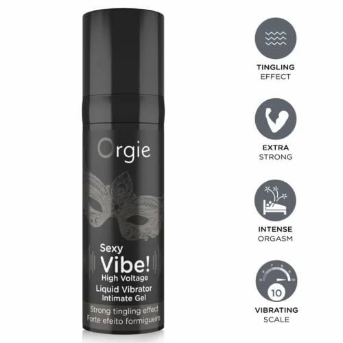 ORGIE - SEXY VIBE! HIGH VOLTAGE GEL ÍNTIMO EFECTO VIBRANTE EXTRA FUERTE 15 ML