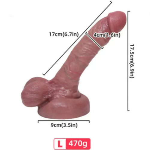 DILDO REALISTICO SILICONA LIQUIDA 17 CM