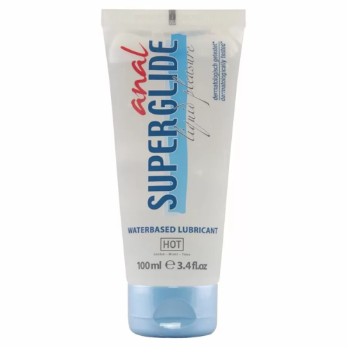 HOT  ANAL SUPERGLIDE LIQUID PLEASURE LUBRICANTE ANAL BASE AGUA 100 ML