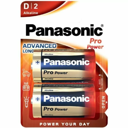 PANASONIC  PRO POWER PILA ALCALINA D LR20 BLISTER*2