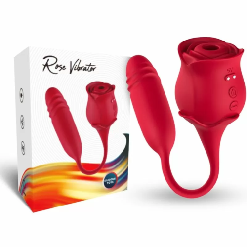 ROSEKNIGTH SUCCIONADOR CLITORIS & VIBRADOR ROJO