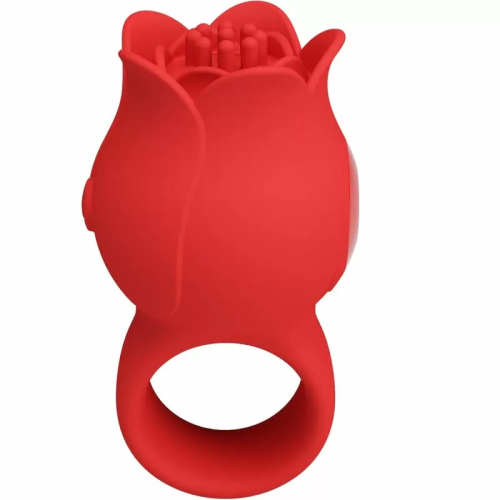 PRETTY LOVE  JAE VIBRADOR DE DEDO FORMA DE ROSA 10 VIBRACIONES ROJO