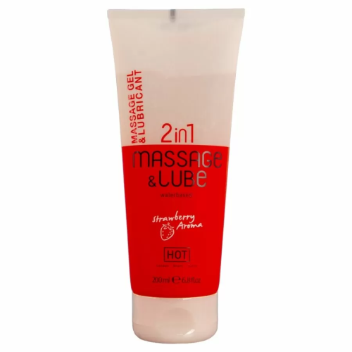 HOT MASSAGE & GLIDE GEL 2 EN 1 FRESA 200 ML