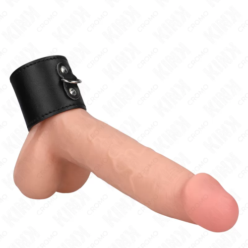 ANILLO PENE CUERO CON CIERRE A PRESIÓN 18 X 5 CM