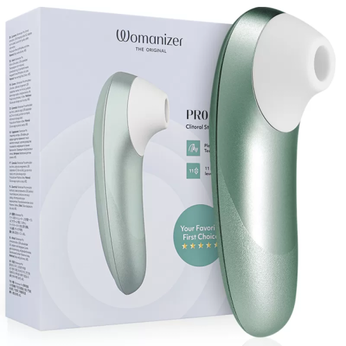 WOMANIZER - PRO VIBRANT ESTIMULADOR DE CLÍTORIS VERDE SALVIA