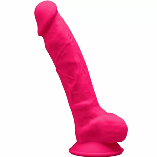 MODELO 1 PENE REALISTICO SILICONA PREMIUM SILEXPAN FUCSIA 17.5 CM