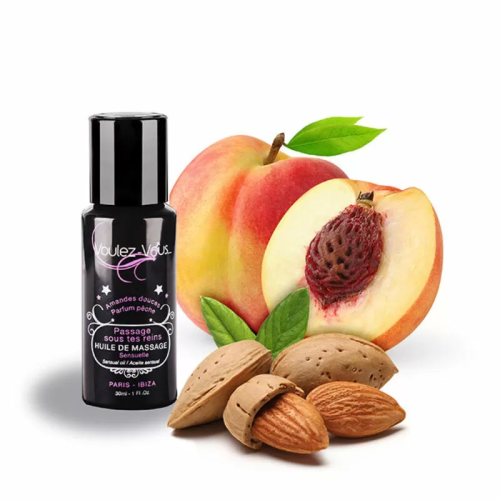 VOULEZ-VOUS ACEITE DE MASAJE SENSUAL - ALMENDRAS DULCES & MELOCOTÓN 30 ML