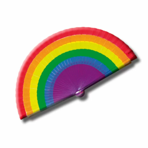 PRIDE - ABANICO PLASTICO BANDERA LGBT