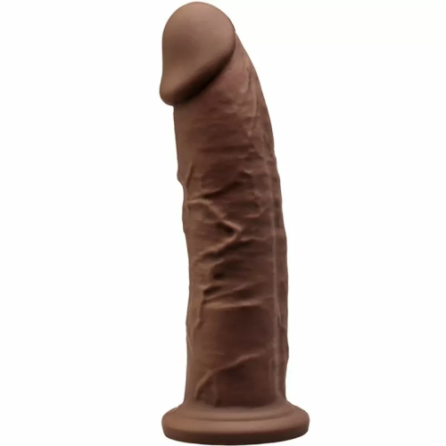 MODELO 2 PENE REALISTICO SILICONA PREMIUM SILEXPAN MARRON 19 CM