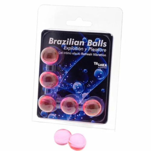 TALOKA - BRAZILIAN BALLS GEL EXCITANTE EFECTO VIBRACIÓN REFRESCANTE 5 BOLAS