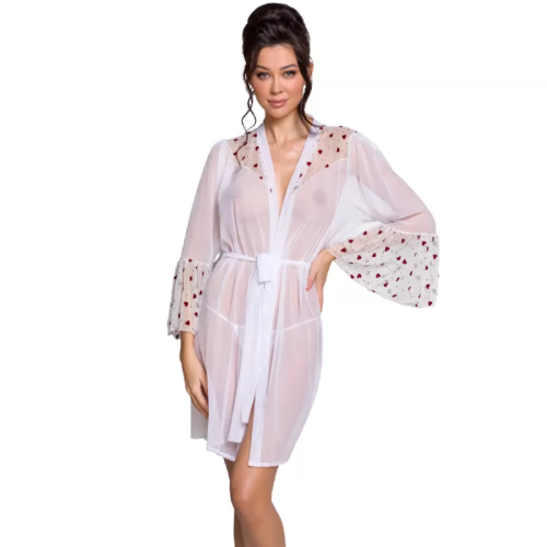 PASSION LOVELIA PEIGNOIR BLANCO L/XL