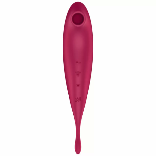 SATISFYER TWIRLING PRO+ ESTIMULADOR Y VIBRADOR - ROJO