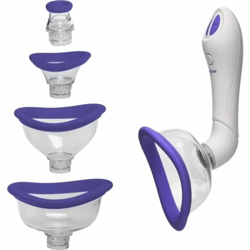 DOC JOHNSON BLOOM VENTOSA DE CLITORIS Y PEZONES / MORADO, BLANCO