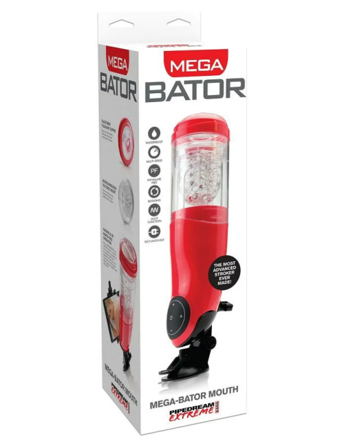 PDX MEGA BATOR USB MASTURBADOR MASCULINO BOCA ROJO