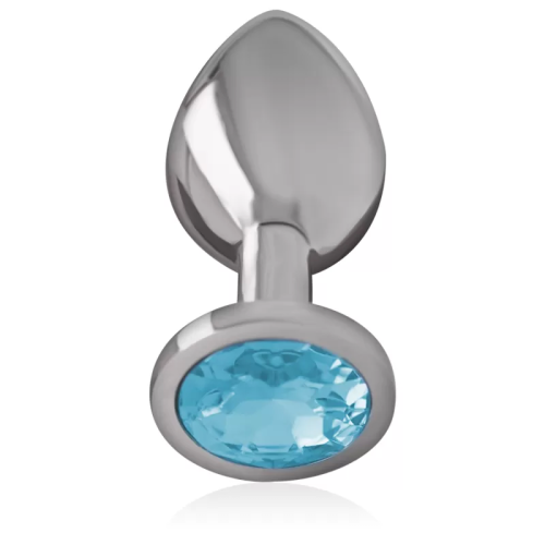 INTENSE - PLUG ANAL METAL CON CRISTAL AZUL TALLA M