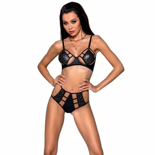 PASSION TASMINA SET CUERO ECOLOGICO L/XL