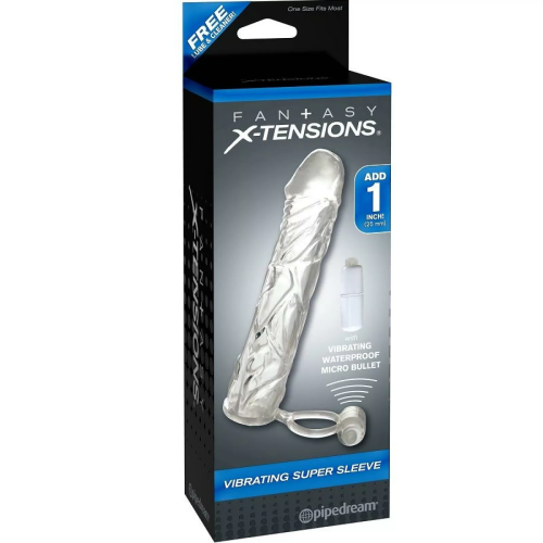 FUNDA EXTENSION REALISTIC VIBRADORA C/ ANILLA