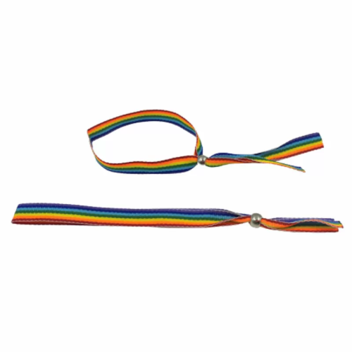 PRIDE - PULSERA BOLITA PLATEADA BANDERA LGBT