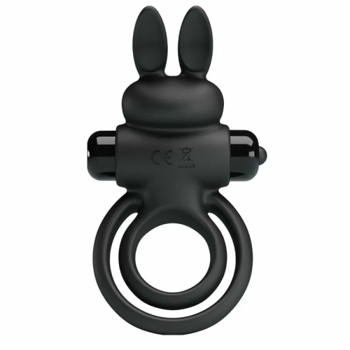 ANILLO VIBRADOR III CONEJO PARA PENE NEGRO