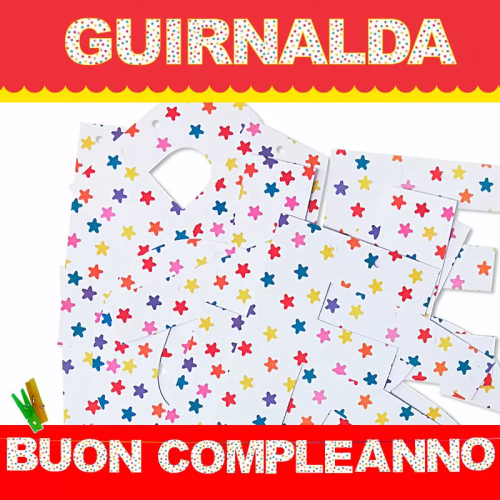GUIRNALDA BUON COMPLEANNO (Cartulina 220gr)