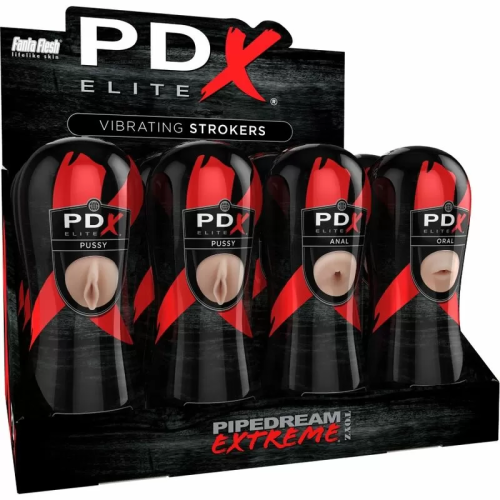 PDX ELITE  SET MASTURBADOR STROKER 12 UNIDADES; 6X VAGINA, 3X ANO, 3X BOCA
