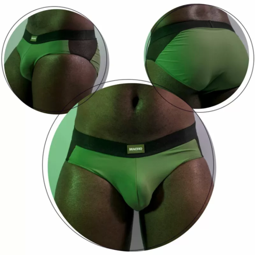 MACHO MS23V CALZONCILLO BRIEF GREEN COLORS S/M