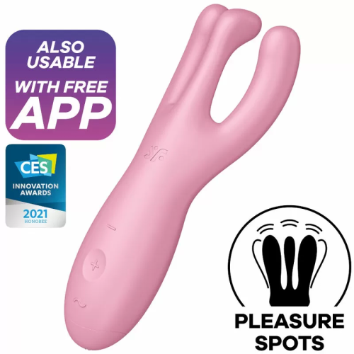 SATISFYER THREESOME 4 VIBRADOR - ROSA